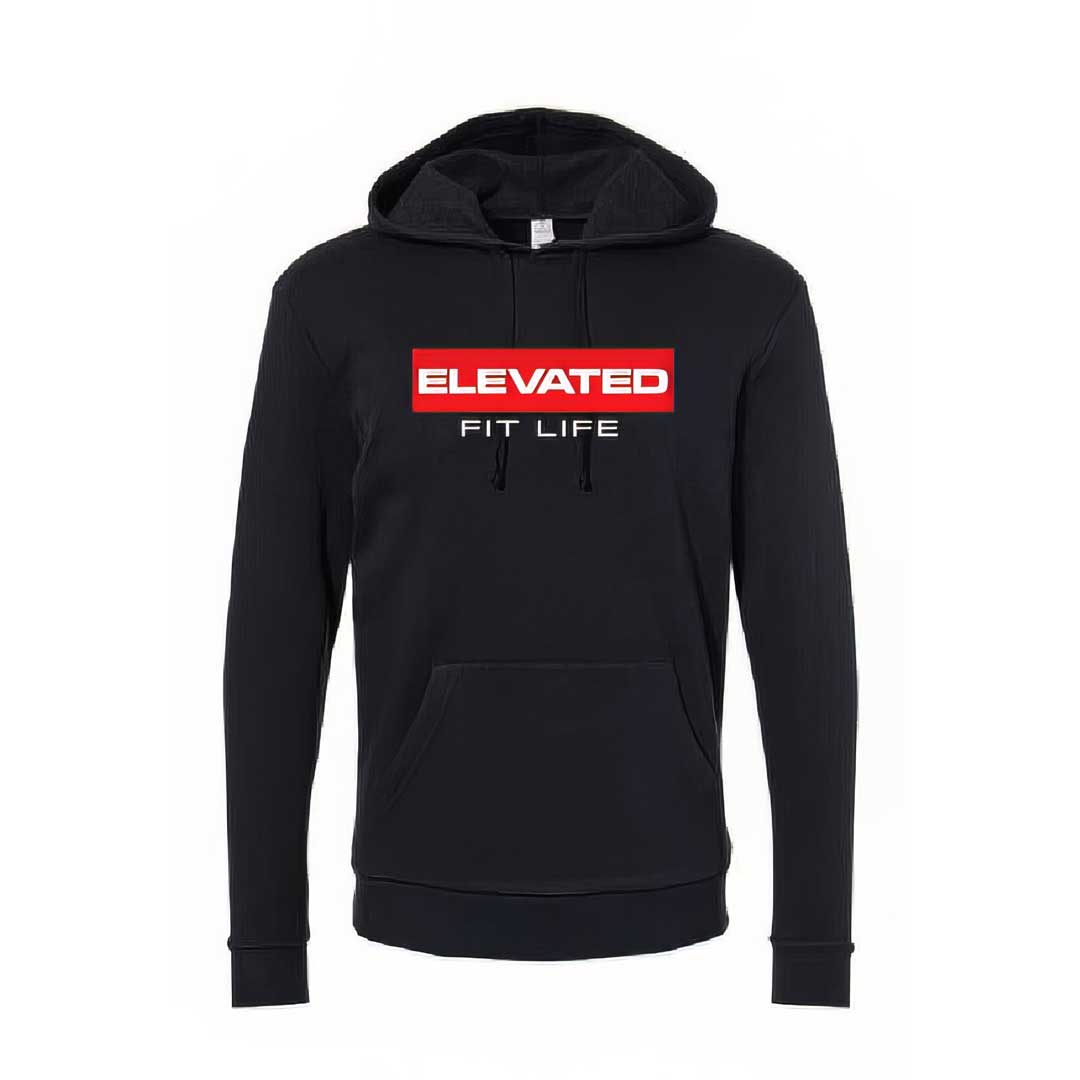 Elevated Black Hooded Sweatshirt
